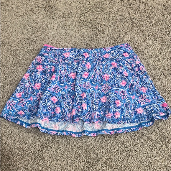 Lilly Pulitzer Blue and Pink Mini Skirt - Picture 1 of 5